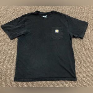 Men's Large Black 100% Cotton Carhartt Utility Pocket T Shirt